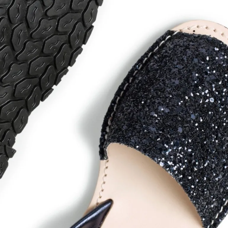 Mulher Pisamonas Sandálias Menorquinas Glitter Menina E Mulher