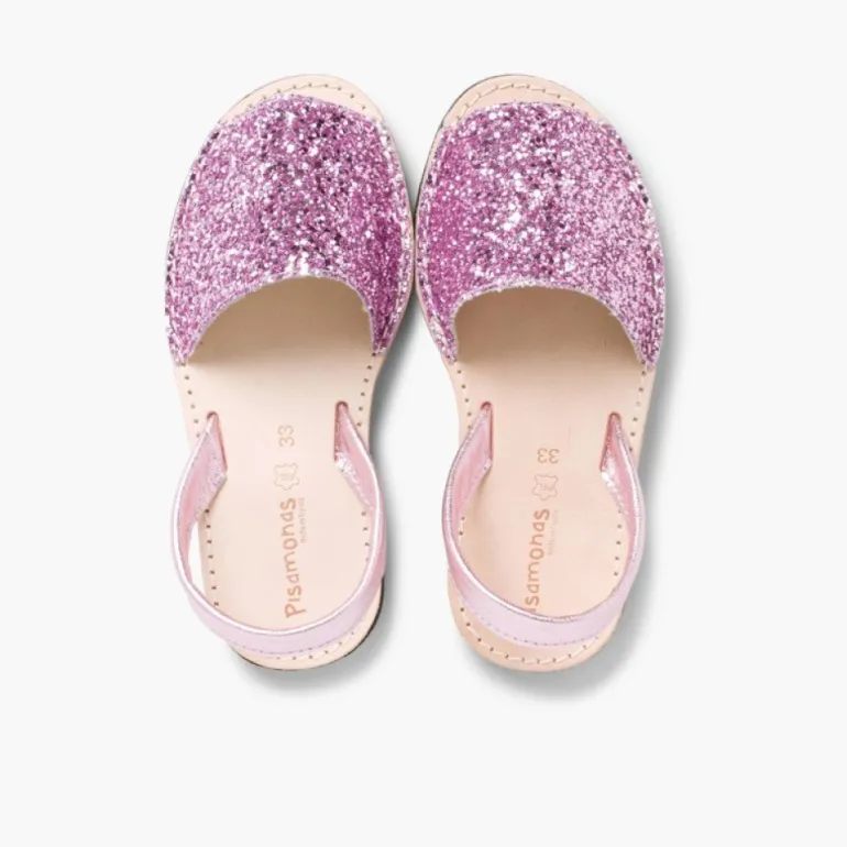 Mulher Pisamonas Sandálias Menorquinas Glitter Menina E Mulher