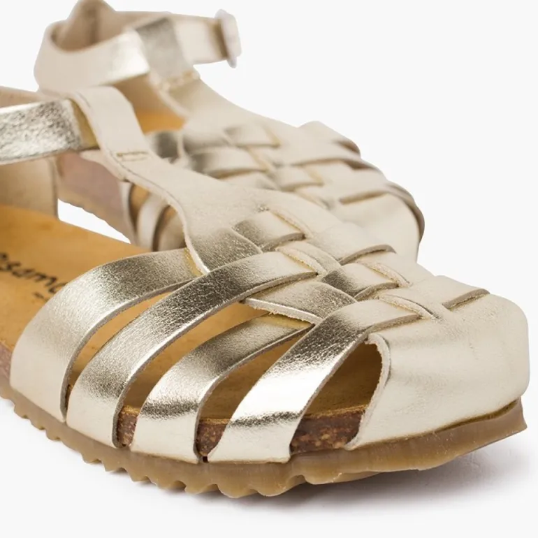 Menino Pisamonas Sandálias Mulher E Crianca Pele Sola Bio
