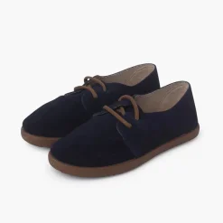 Menina Pisamonas Sapatos Atacadores Camurca Sola Caramelo