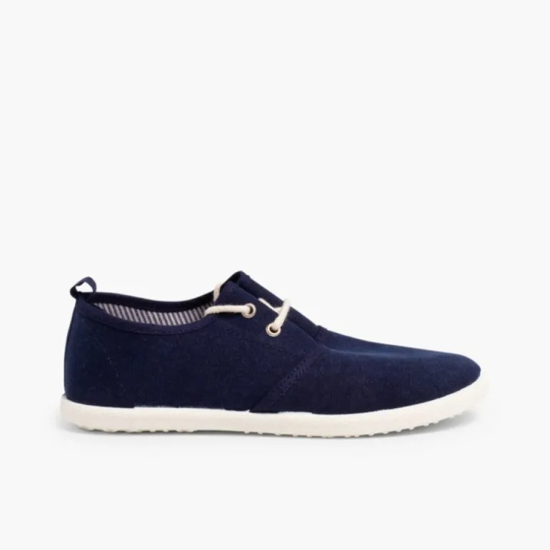 Menino Pisamonas Sapatos Blucher Atacadores Sola De Borracha