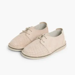 Menino Pisamonas Sapatos Blucher Camurca Com Picotado