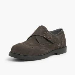 Menino Pisamonas Sapatos Blucher Camurca Fivela