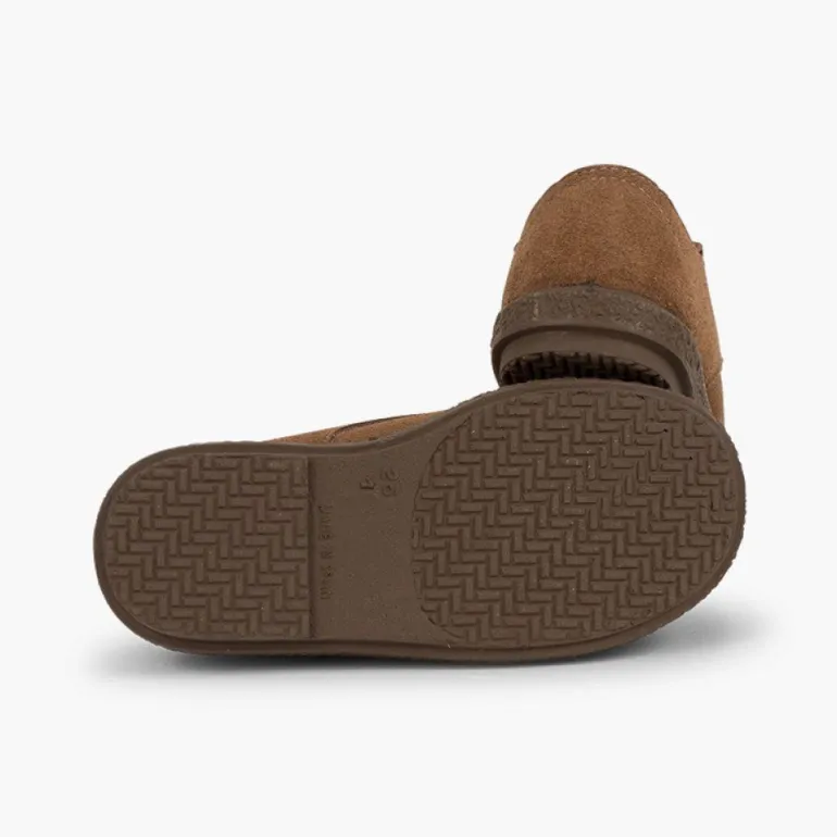 Menina Pisamonas Sapatos Blucher Camurca Franjas Lisos
