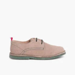 Menina Pisamonas Sapatos Blucher Camurca Sola E Atacadores Cores