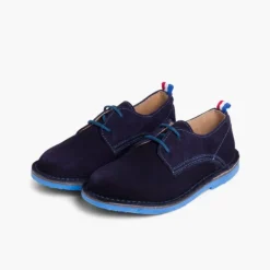 Menina Pisamonas Sapatos Blucher Camurca Sola E Atacadores Cores