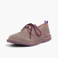 Menina Pisamonas Sapatos Blucher Camurca Sola E Atacadores Cores