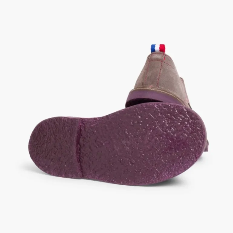 Menina Pisamonas Sapatos Blucher Camurca Sola E Atacadores Cores