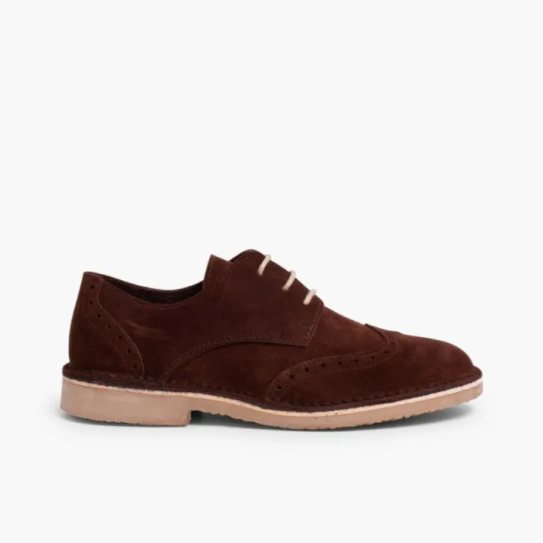 Menino Pisamonas Sapatos Blucher Com Picotado