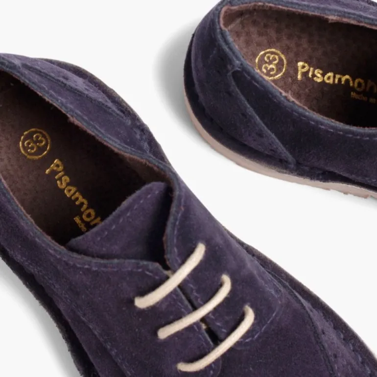 Menino Pisamonas Sapatos Blucher Com Picotado