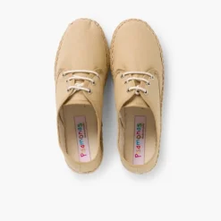 Menina Pisamonas Sapatos Blucher De Lona Com Sola Alpargata
