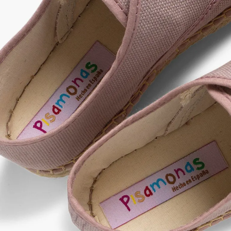 Menina Pisamonas Sapatos Blucher De Lona Com Sola Alpargata
