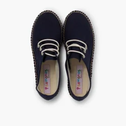 Menina Pisamonas Sapatos Blucher De Lona Com Sola Alpargata