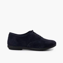 Menina Pisamonas Sapatos Blucher Menina E Mulher Camurca
