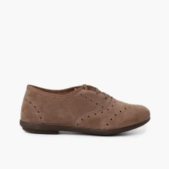 Menina Pisamonas Sapatos Blucher Menina E Mulher Camurca