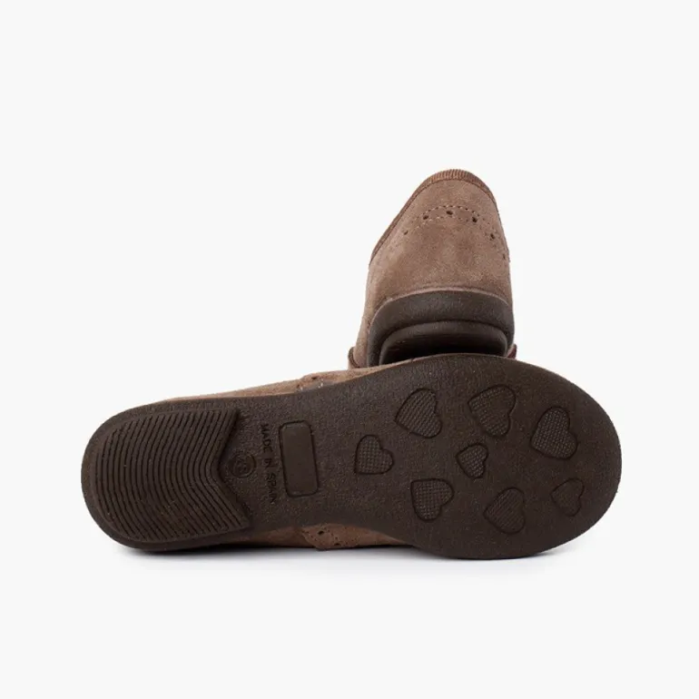 Menina Pisamonas Sapatos Blucher Menina E Mulher Camurca