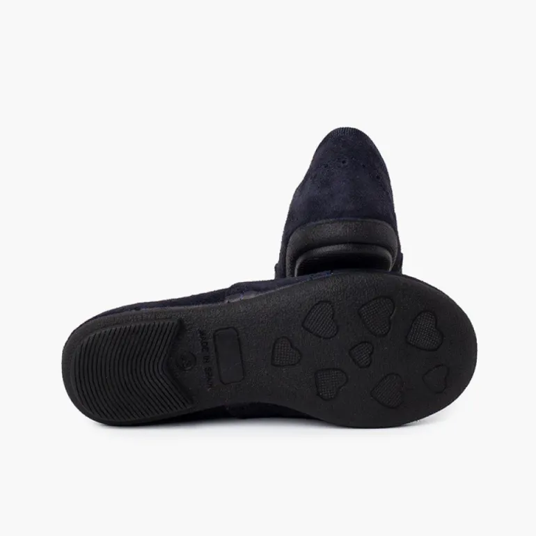 Menina Pisamonas Sapatos Blucher Menina E Mulher Camurca