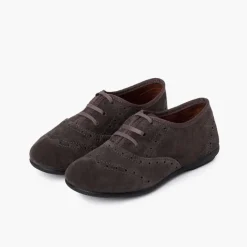Menina Pisamonas Sapatos Blucher Menina E Mulher Camurca