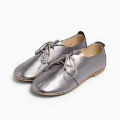 Menina Pisamonas Sapatos Blucher Menina E Mulher Metalizados