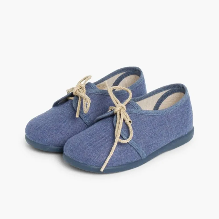 Menina Pisamonas Sapatos Blucher Menino Lona