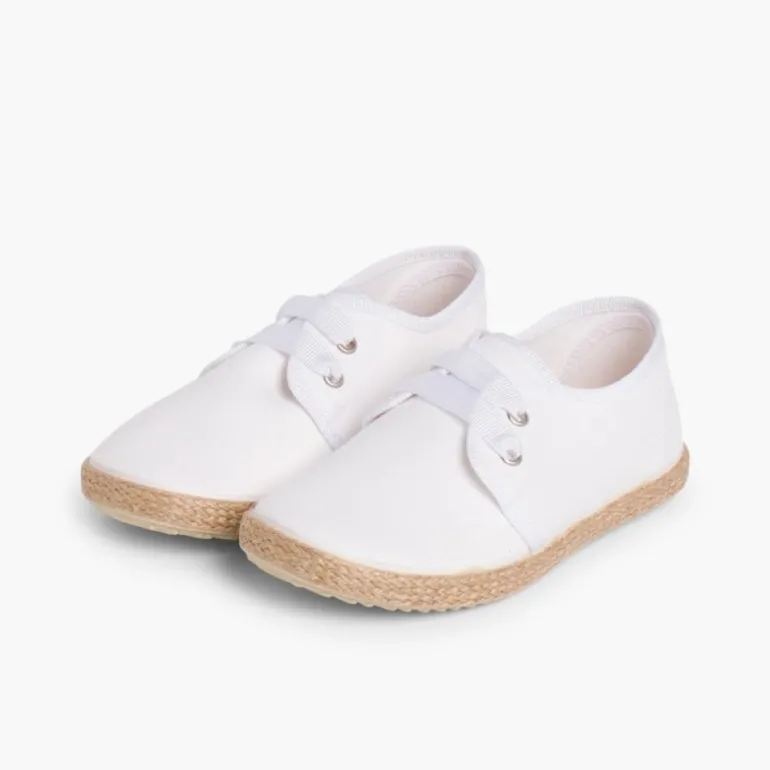Menino Pisamonas Sapatos Blucher Sola Alpargata Efeito Raso