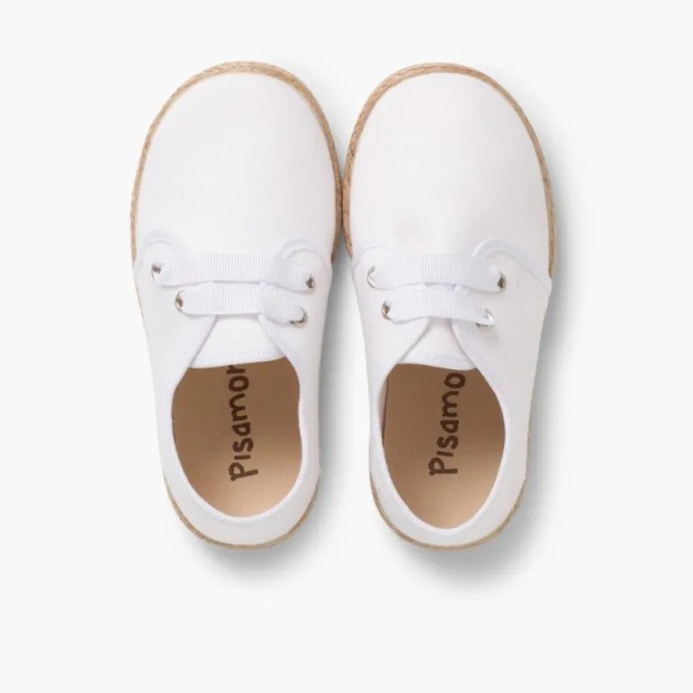 Menino Pisamonas Sapatos Blucher Sola Alpargata Efeito Raso