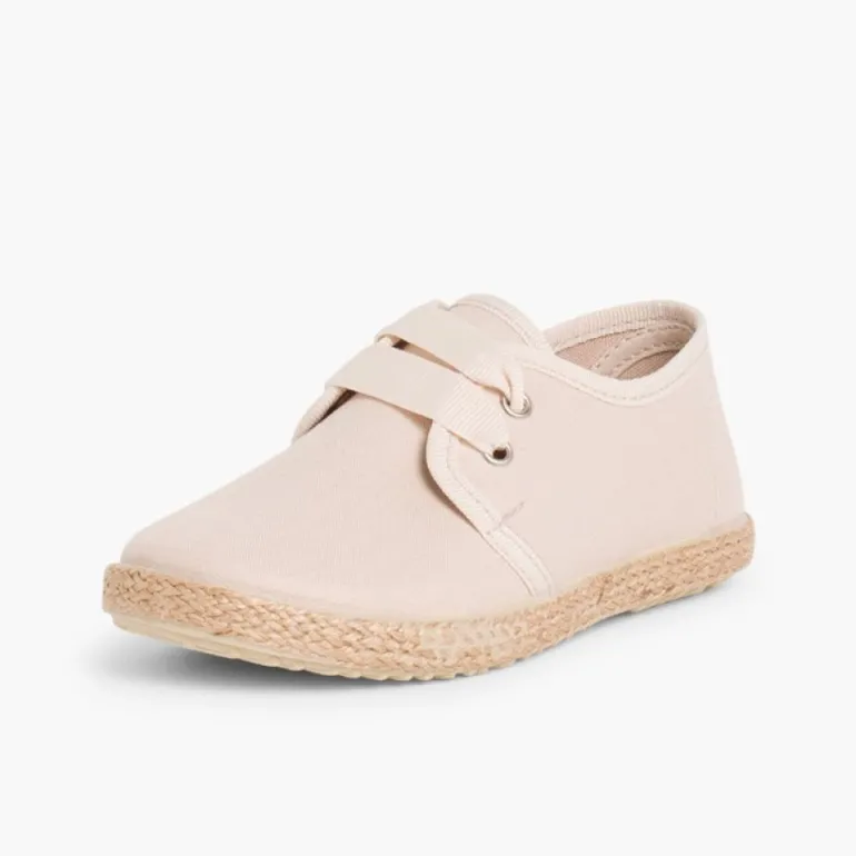 Menino Pisamonas Sapatos Blucher Sola Alpargata Efeito Raso