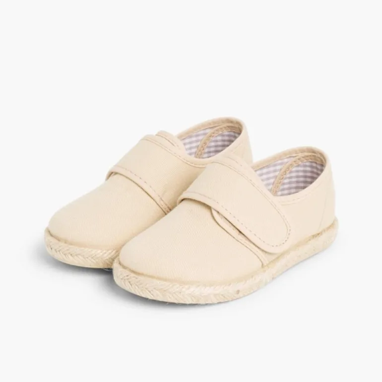 Menina Pisamonas Sapatos Blucher Tiras Aderentes Sola Alpargata