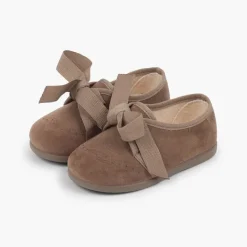 Menina Pisamonas Sapatos Crianca Tipo Blucher Com Laco E Picotados