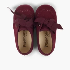 Menina Pisamonas Sapatos Crianca Tipo Blucher Com Laco E Picotados