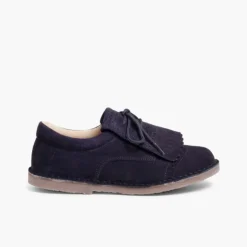Menina Pisamonas Sapatos De Carneira Com Franjas