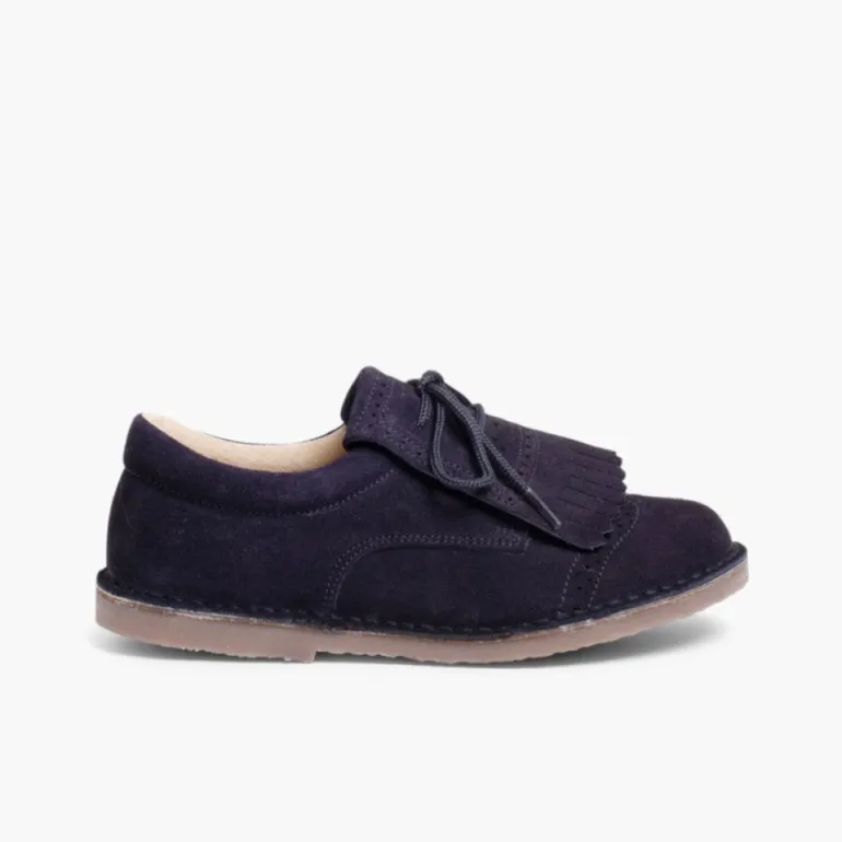 Menina Pisamonas Sapatos De Carneira Com Franjas
