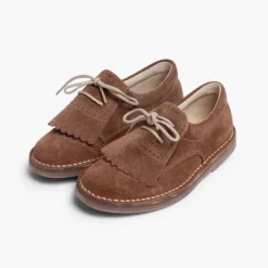 Menina Pisamonas Sapatos De Carneira Com Franjas