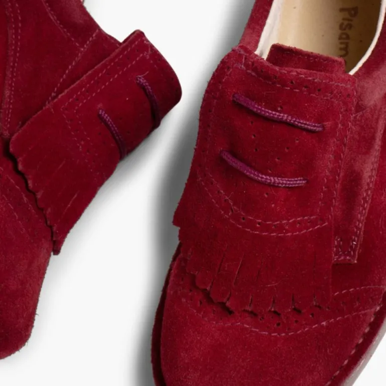 Menina Pisamonas Sapatos De Carneira Com Franjas