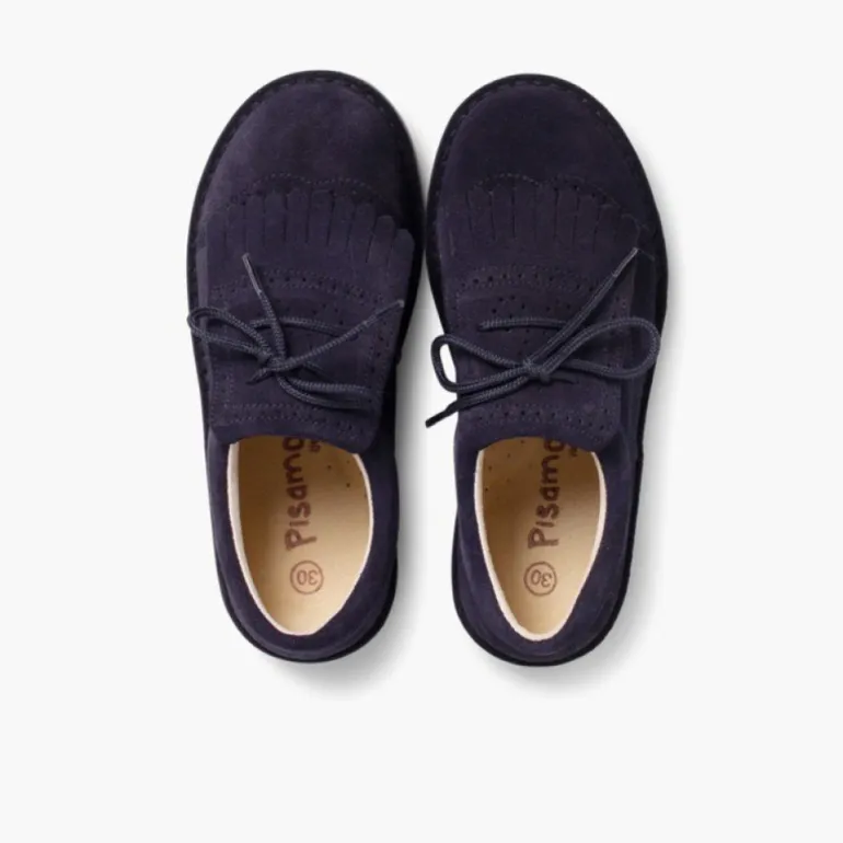 Menina Pisamonas Sapatos De Carneira Com Franjas