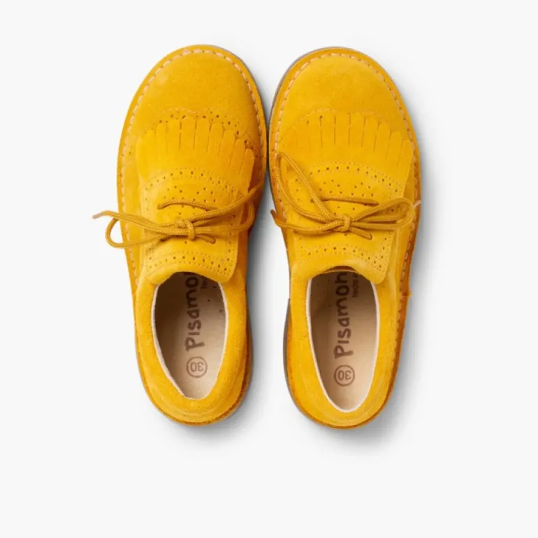 Menina Pisamonas Sapatos De Carneira Com Franjas