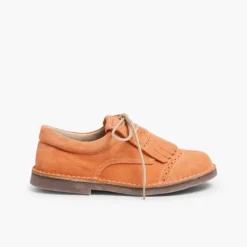 Menina Pisamonas Sapatos De Carneira Com Franjas
