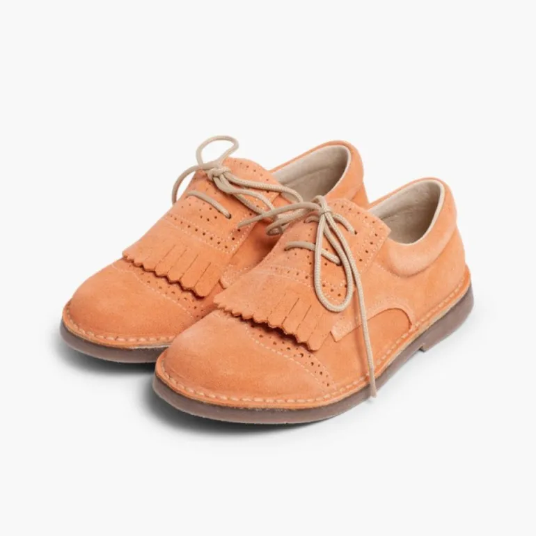 Menina Pisamonas Sapatos De Carneira Com Franjas