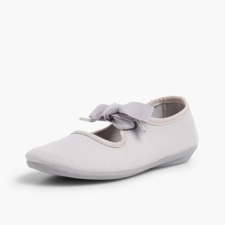 Menina Pisamonas Sapatos De Tela Nortenas Com Laco
