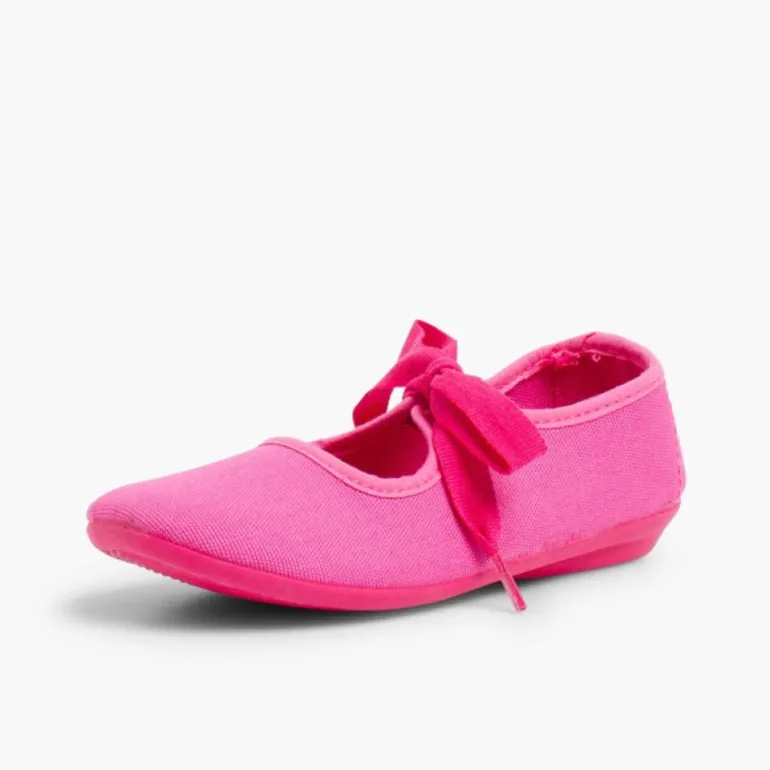 Menina Pisamonas Sapatos De Tela Nortenas Com Laco