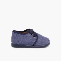 Menino Pisamonas Sapatos De Tela Tipo Blucher Menino