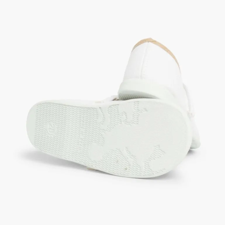 Menina Pisamonas Sapatos De Tela Tira Aderente Fina Com Laco