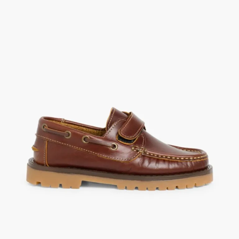 Menino Pisamonas Sapatos De Vela Com Tiras Aderentes