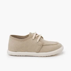 Menino Pisamonas Sapatos De Vela Lona Eco Sola Branca