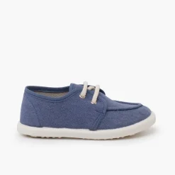 Menino Pisamonas Sapatos De Vela Lona Eco Sola Branca