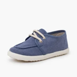 Menino Pisamonas Sapatos De Vela Lona Eco Sola Branca