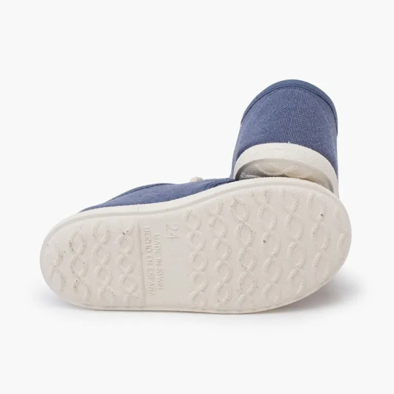 Menino Pisamonas Sapatos De Vela Lona Eco Sola Branca
