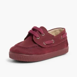 Menino Pisamonas Sapatos De Vela Lona Encerada Com Atacadores