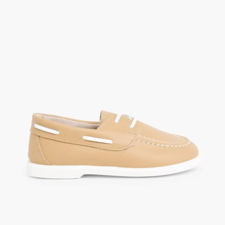Menino Pisamonas Sapatos De Vela Pele Lavavel