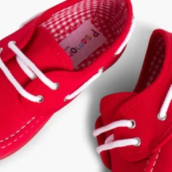 Menino Pisamonas Sapatos De Vela Tecido Com Atacadores